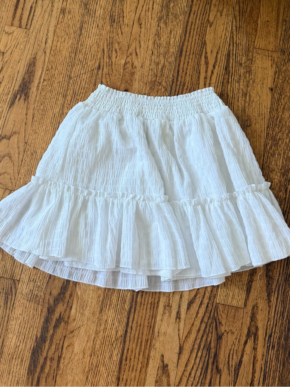 SHEIN White Tiered Ruffle Skirt